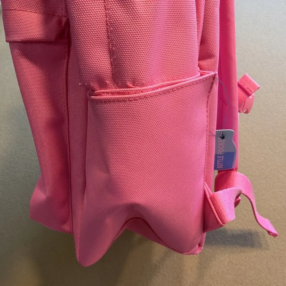 Polo Ralph Lauren Pink Backpack Full Size Laptop Unisex Embroidered Bear Unisex